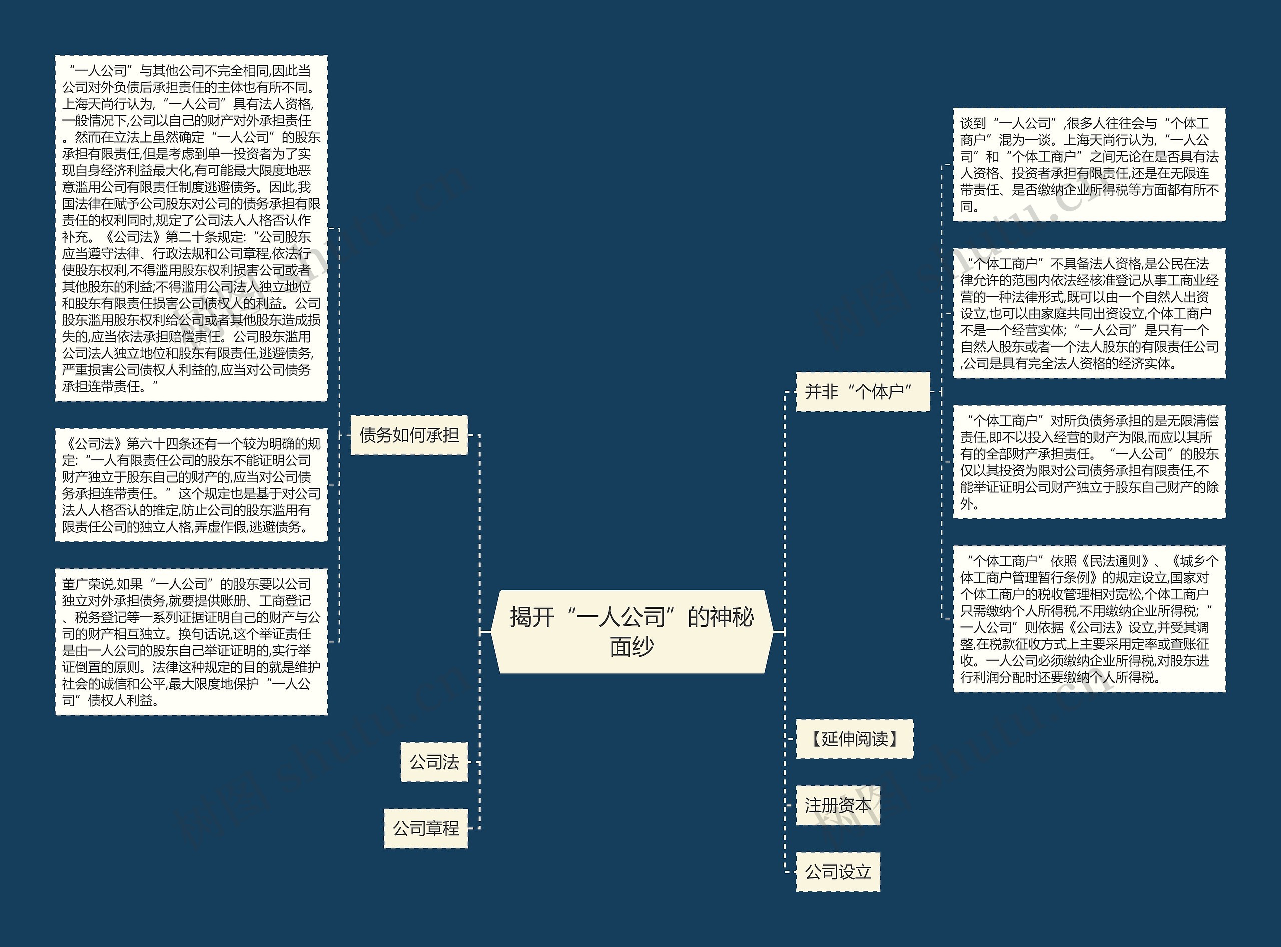 揭开“一人公司”的神秘面纱思维导图