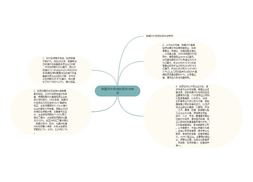 我国对外投资的现状与特点