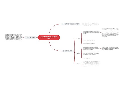 公司解散补偿员工的离职程序