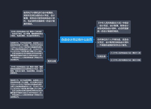 伪造会计凭证有什么处罚