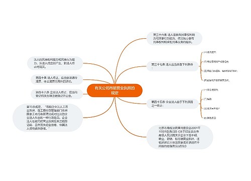 有关公司吊销营业执照的规定