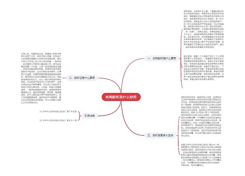 收购股权是什么意思