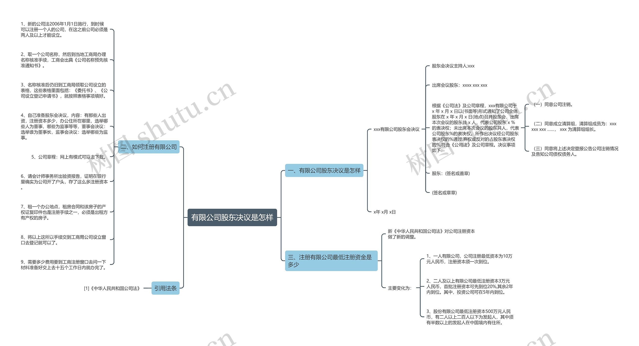 有限公司股东决议是怎样思维导图