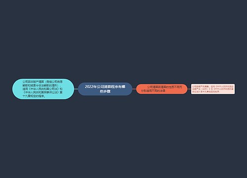 2022年公司清算程序有哪些步骤