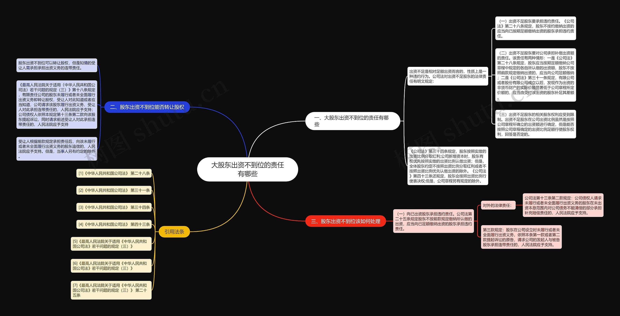 大股东出资不到位的责任有哪些 大股东出资不到位的责任有哪些