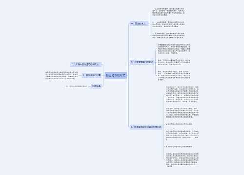 股份的表现形式