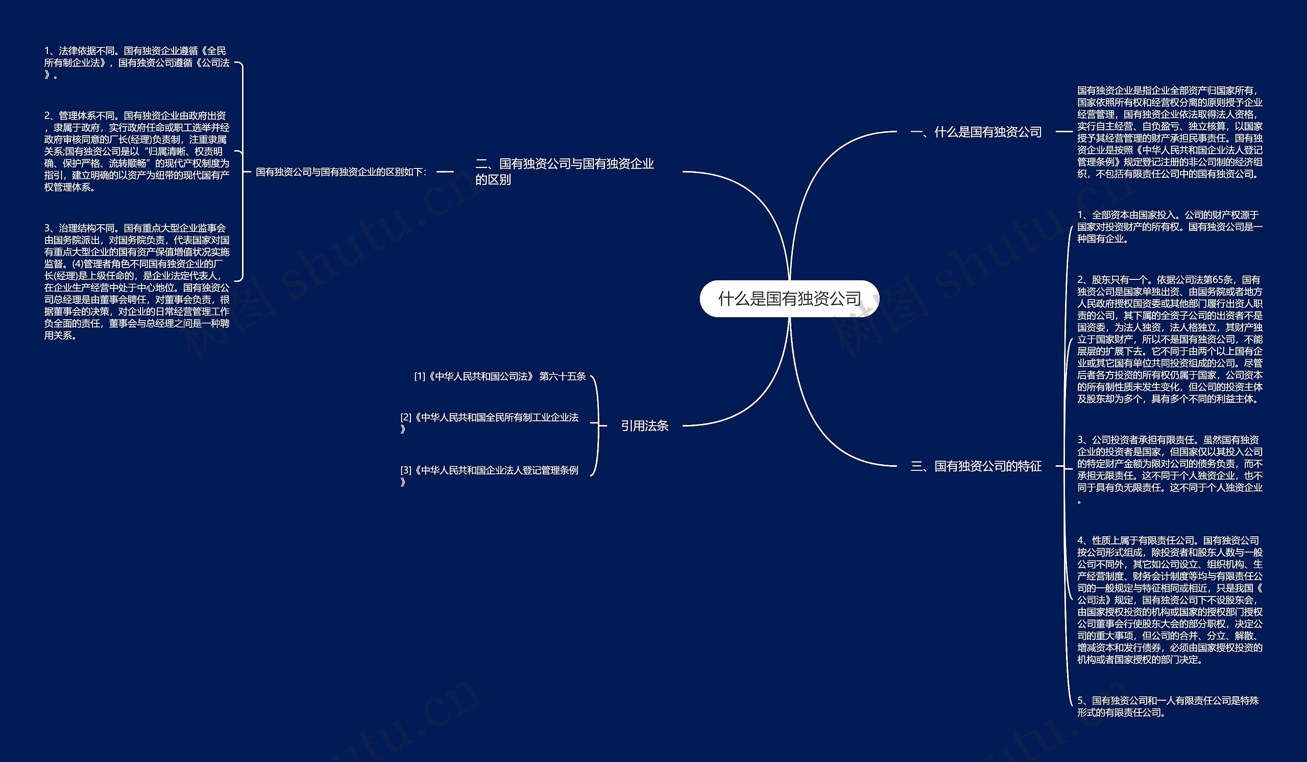 什么是国有独资公司思维导图