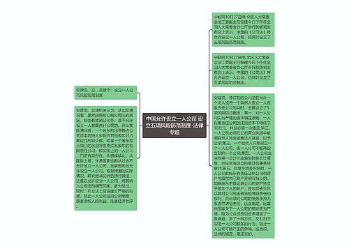 中国允许设立一人公司 设立五项风险防范制度-法律专题