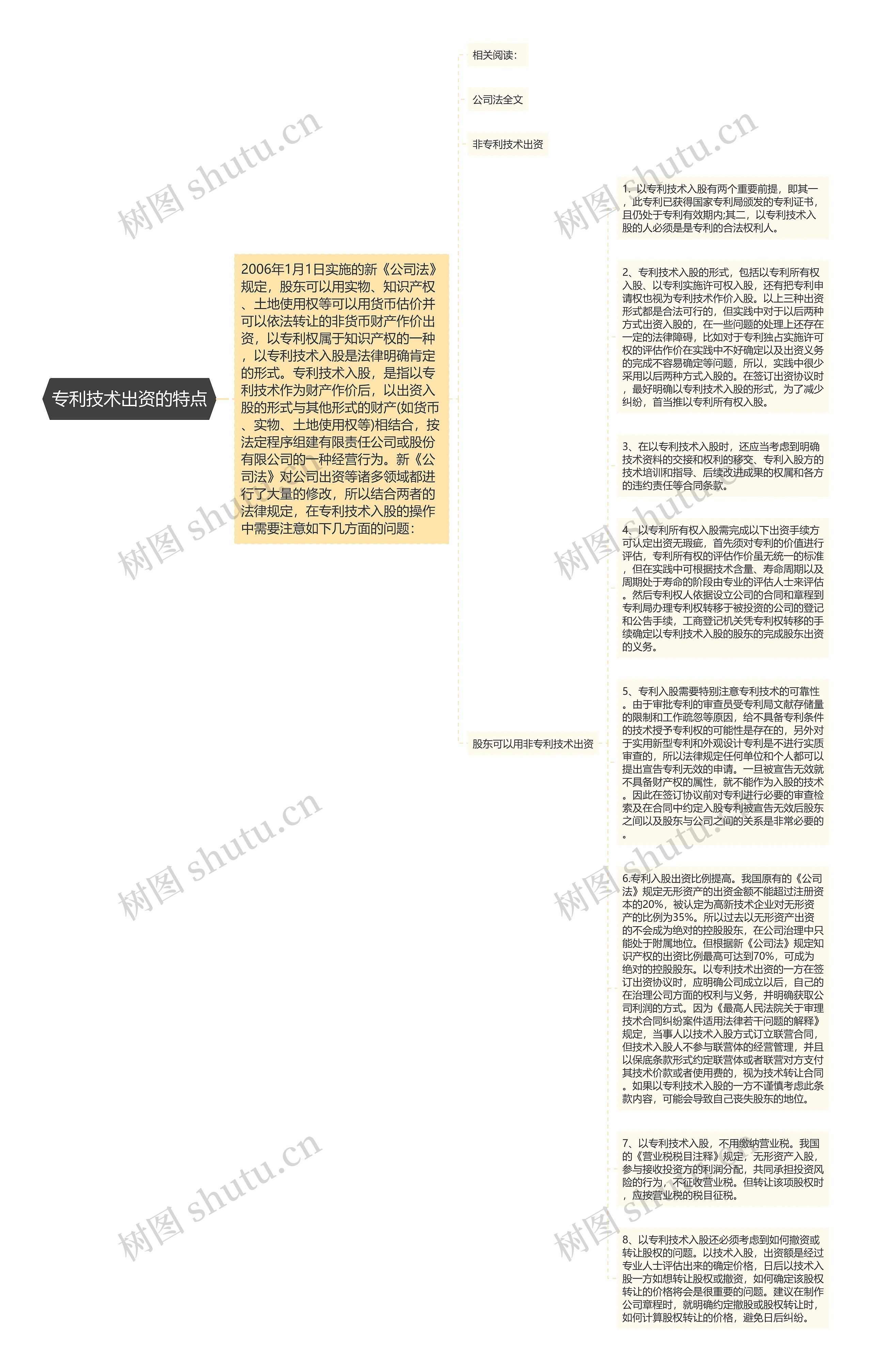 专利技术出资的特点