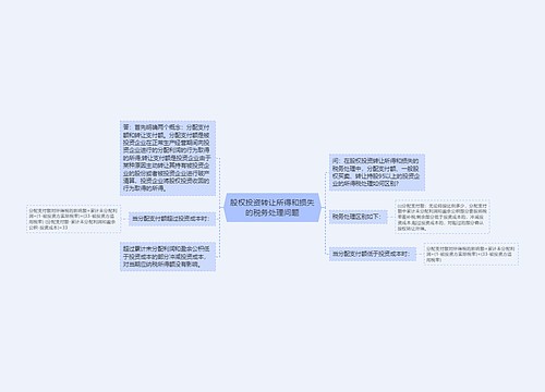 股权投资转让所得和损失的税务处理问题