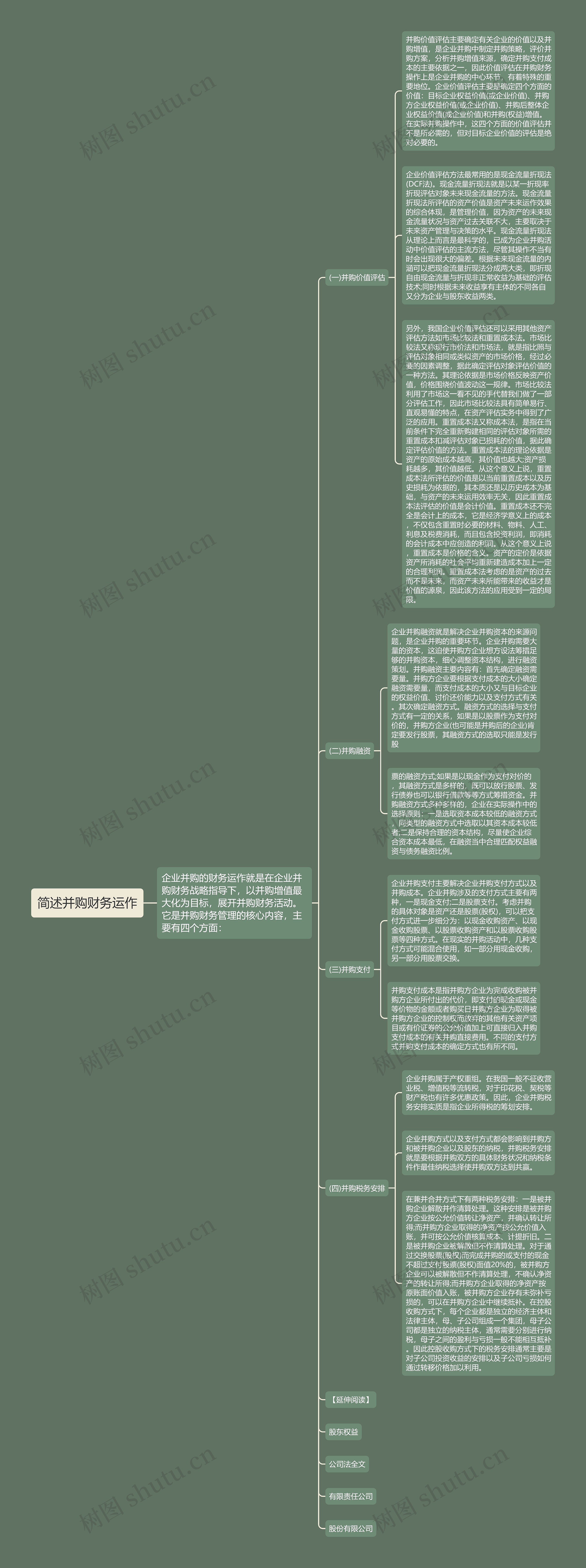 简述并购财务运作思维导图