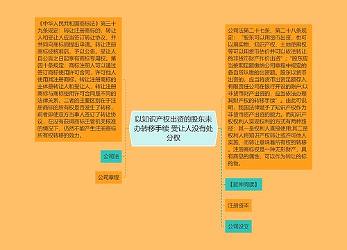 以知识产权出资的股东未办转移手续 受让人没有处分权