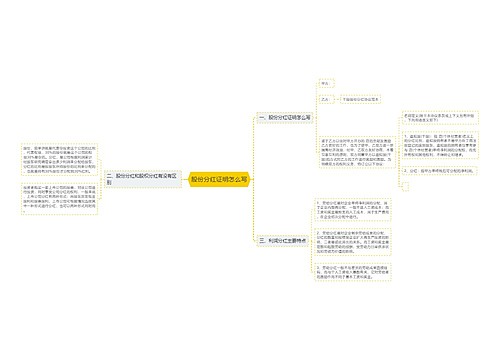 股份分红证明怎么写