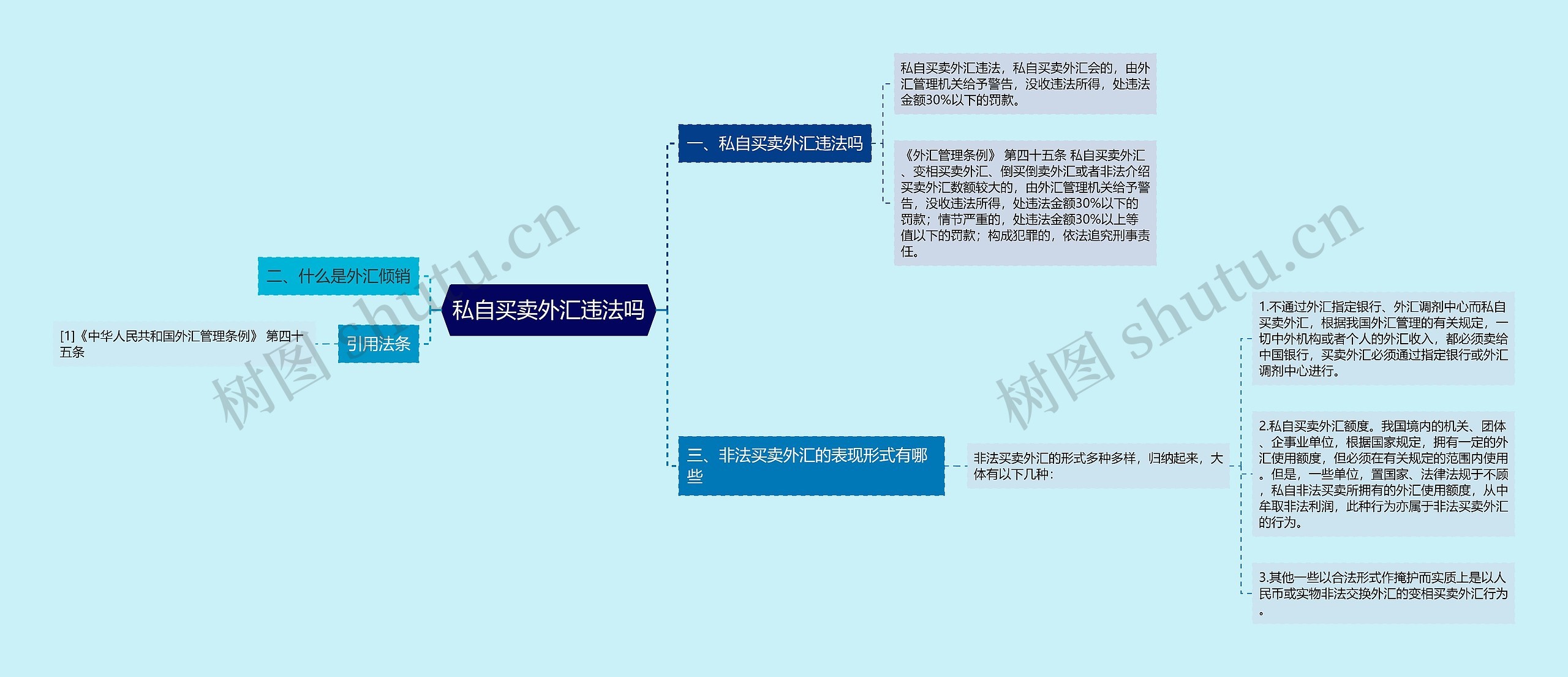 私自买卖外汇违法吗思维导图