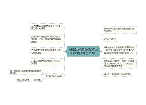 申请设立有限责任公司应向公司提交哪些文件？