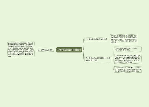 本年利润结转后有余额吗