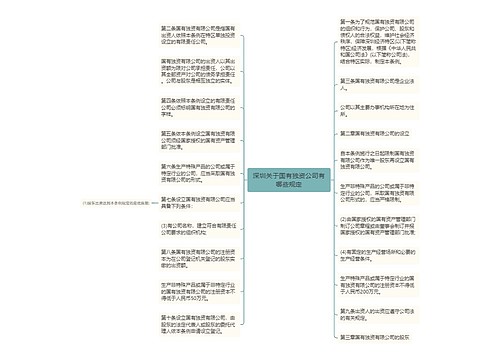 深圳关于国有独资公司有哪些规定