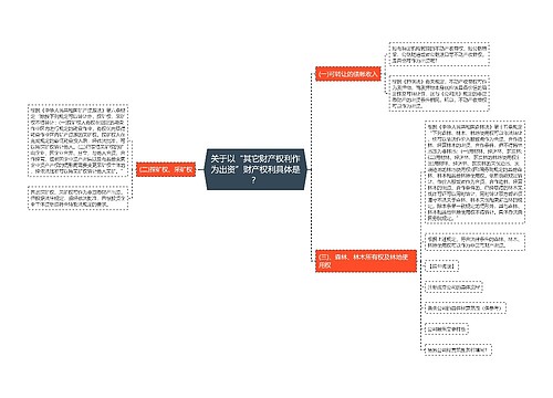 关于以“其它财产权利作为出资”财产权利具体是？