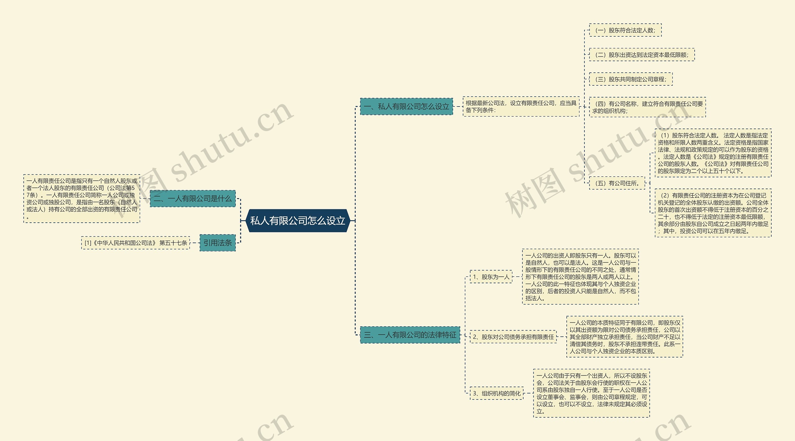 私人有限公司怎么设立思维导图
