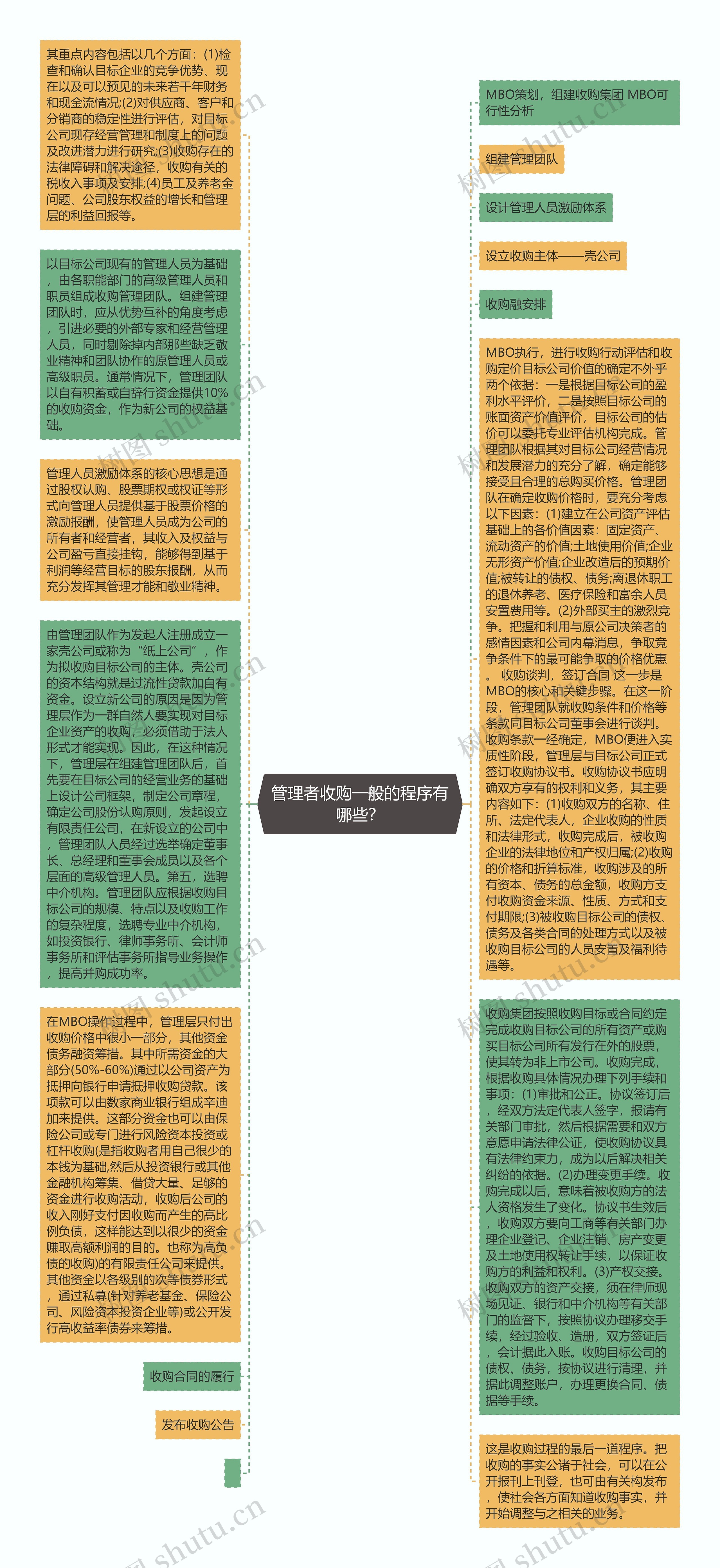 管理者收购一般的程序有哪些？思维导图