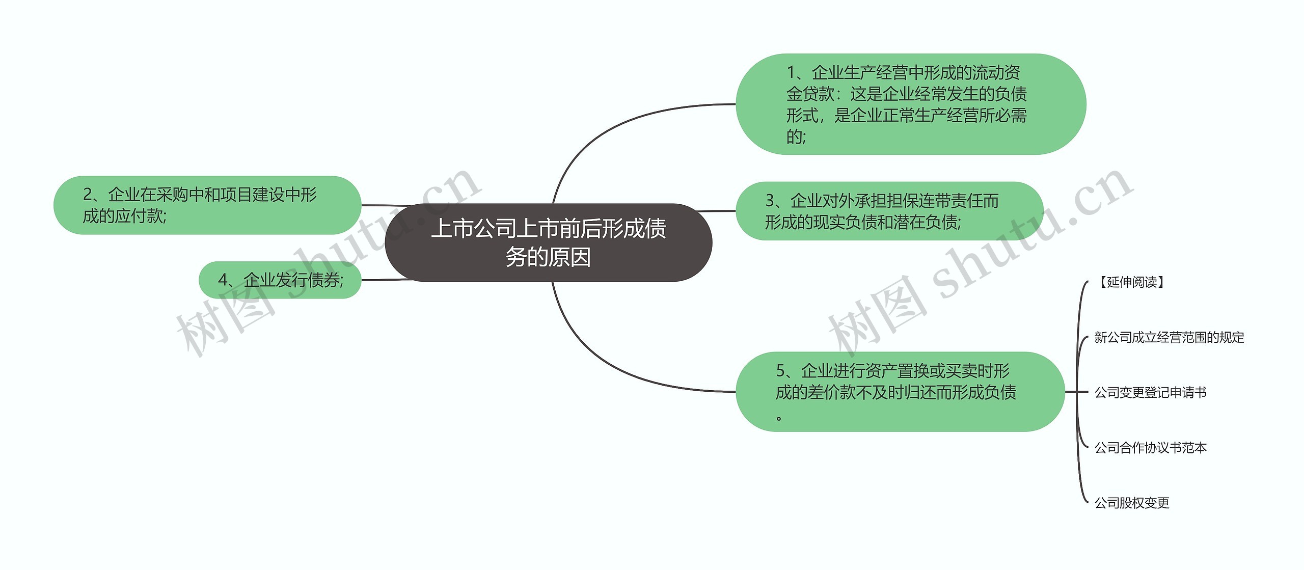 上市公司上市前后形成债务的原因