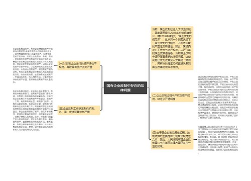 国有企业改制中存在的法律问题