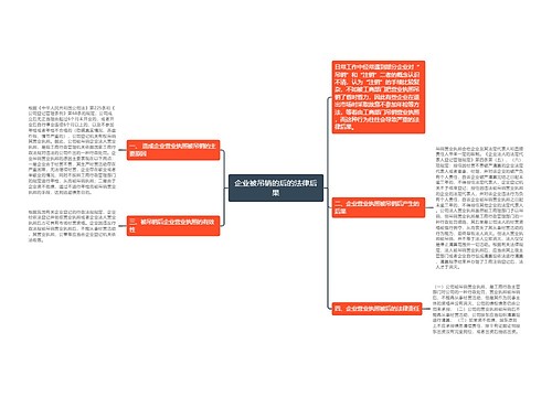 企业被吊销的后的法律后果