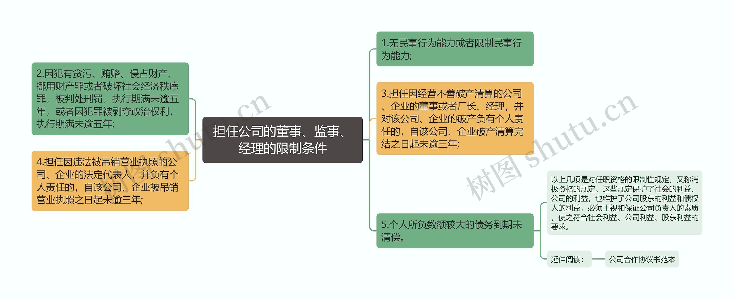 担任公司的董事、监事、经理的限制条件思维导图