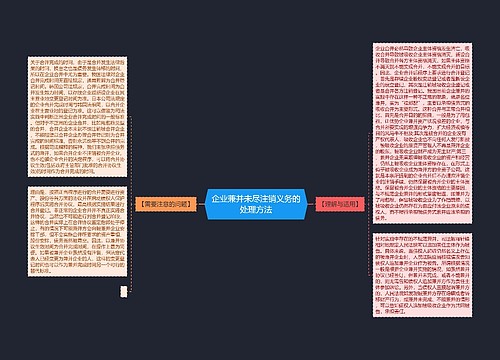 企业兼并未尽注销义务的处理方法