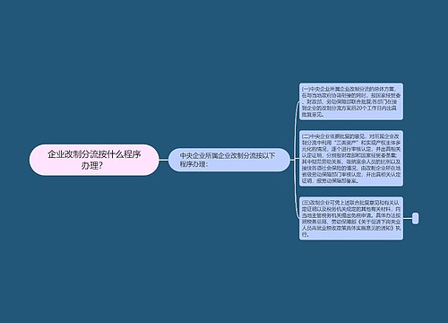 企业改制分流按什么程序办理？