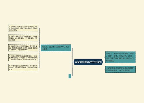 国企改制的几种主要模式