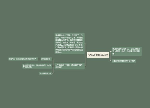 企业改制出资入股