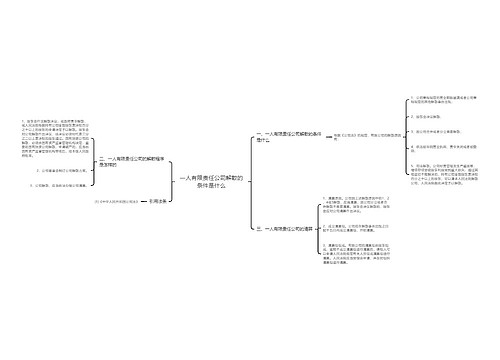 一人有限责任公司解散的条件是什么