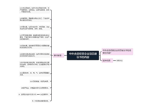 中外合资经营企业项目建议书的内容