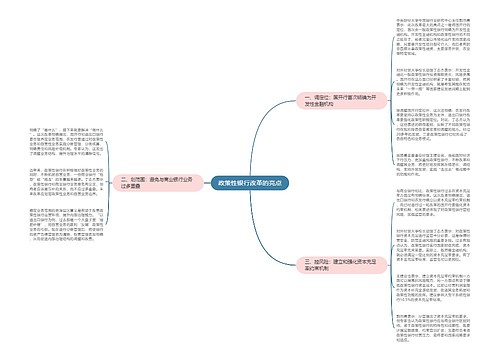 政策性银行改革的亮点