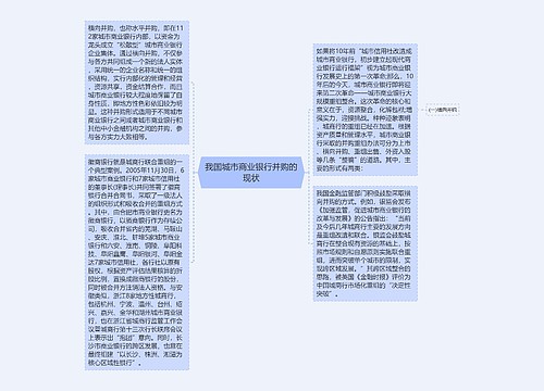 我国城市商业银行并购的现状