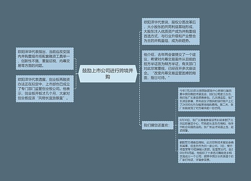 鼓励上市公司进行跨境并购