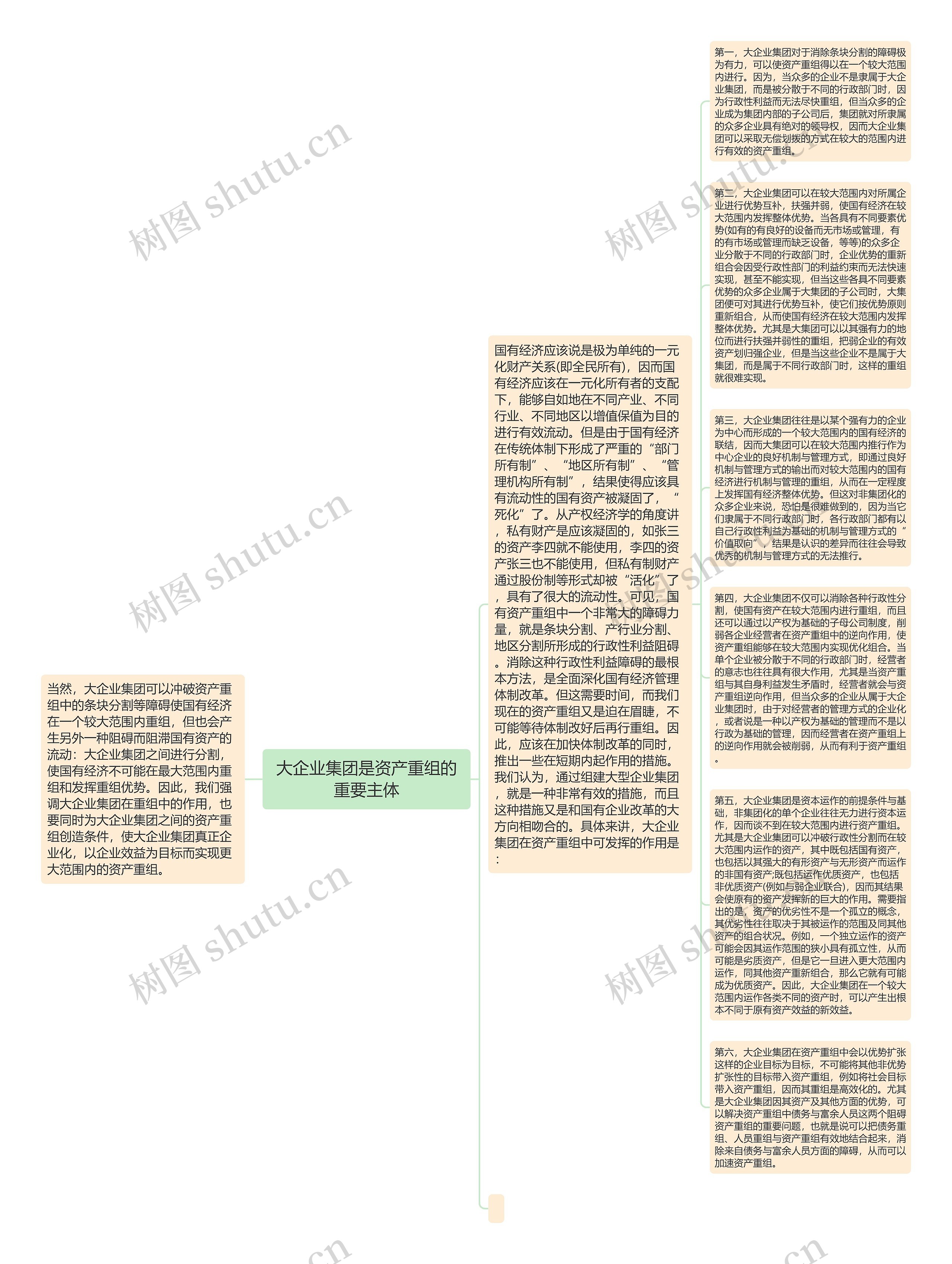 大企业集团是资产重组的重要主体思维导图