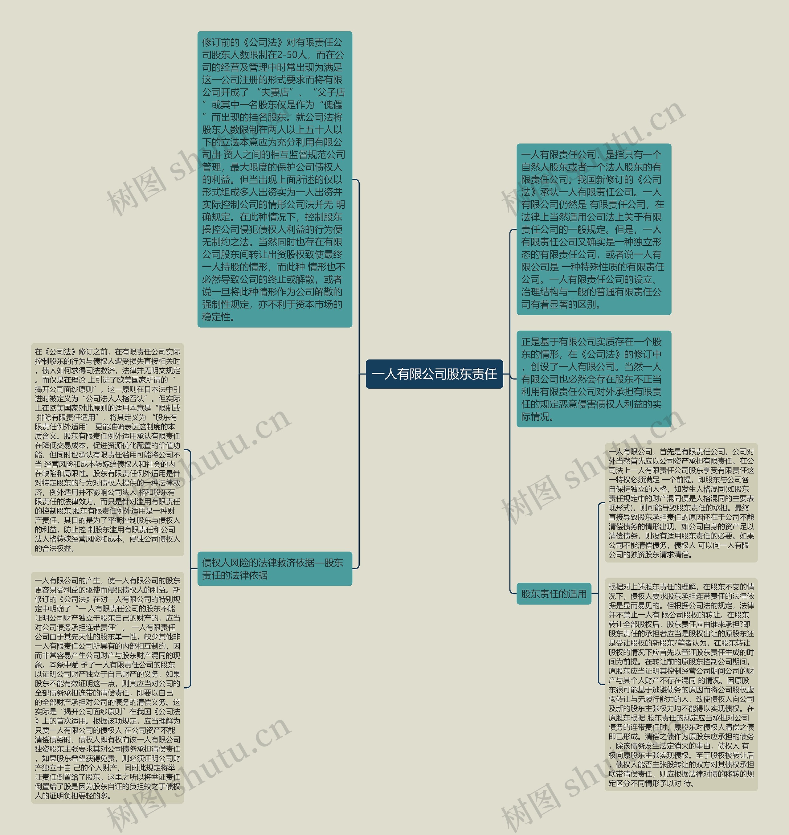 一人有限公司股东责任思维导图