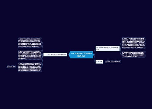 一人有限责任公司办理流程怎么走