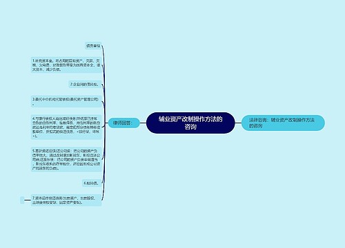 辅业资产改制操作方法的咨询