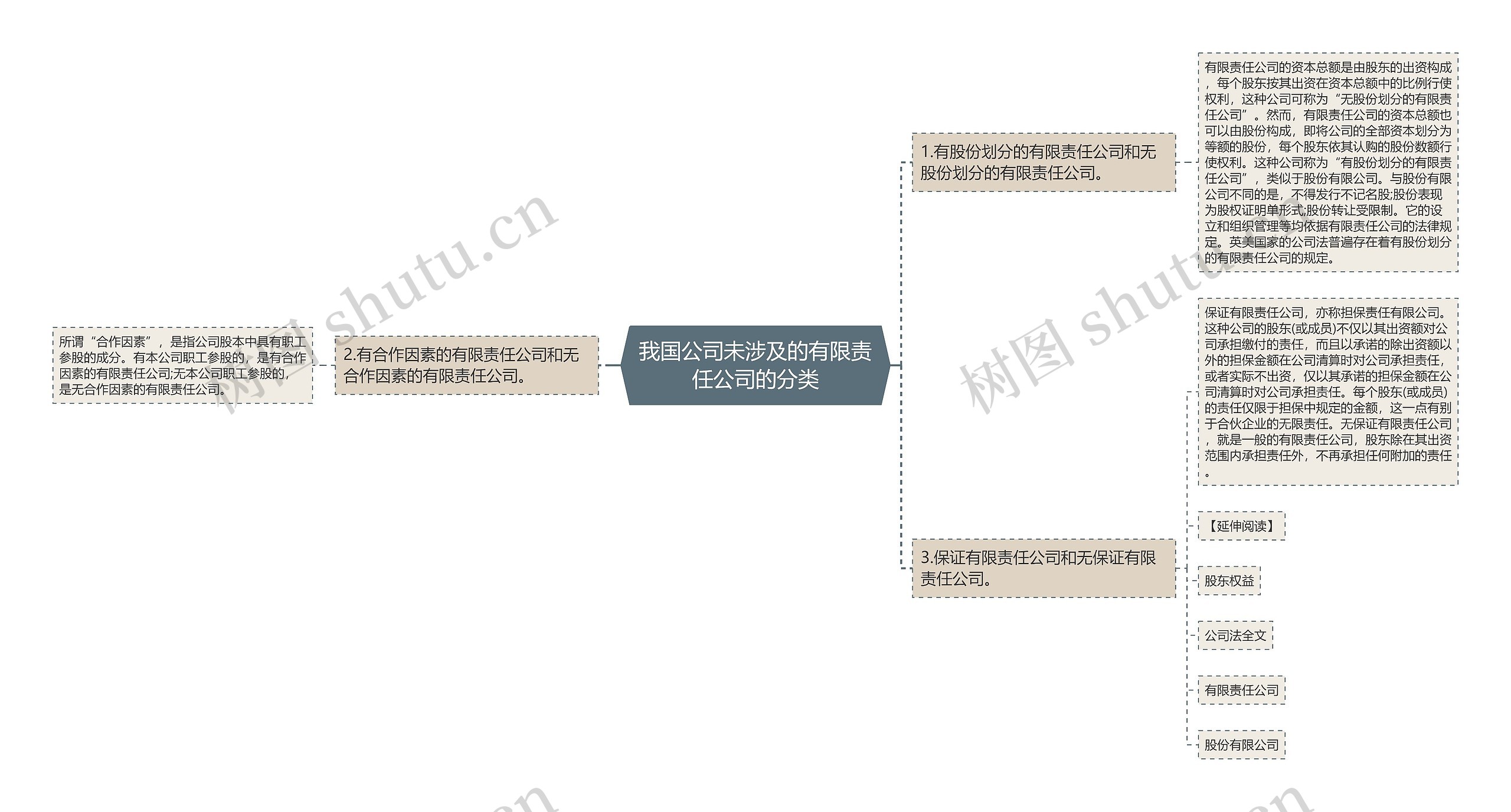 我国公司未涉及的有限责任公司的分类思维导图