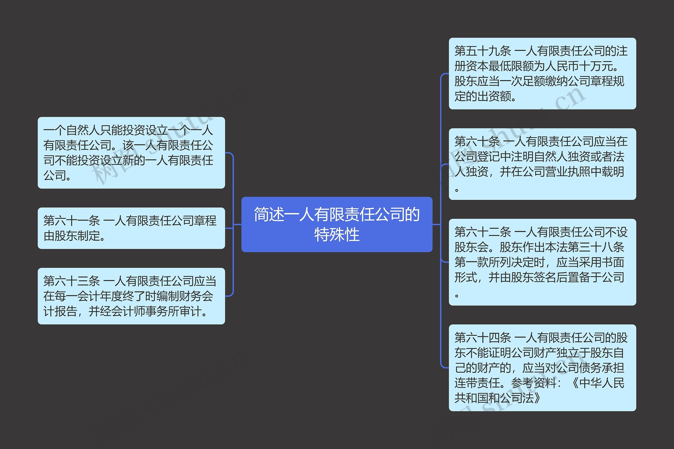 简述一人有限责任公司的特殊性思维导图