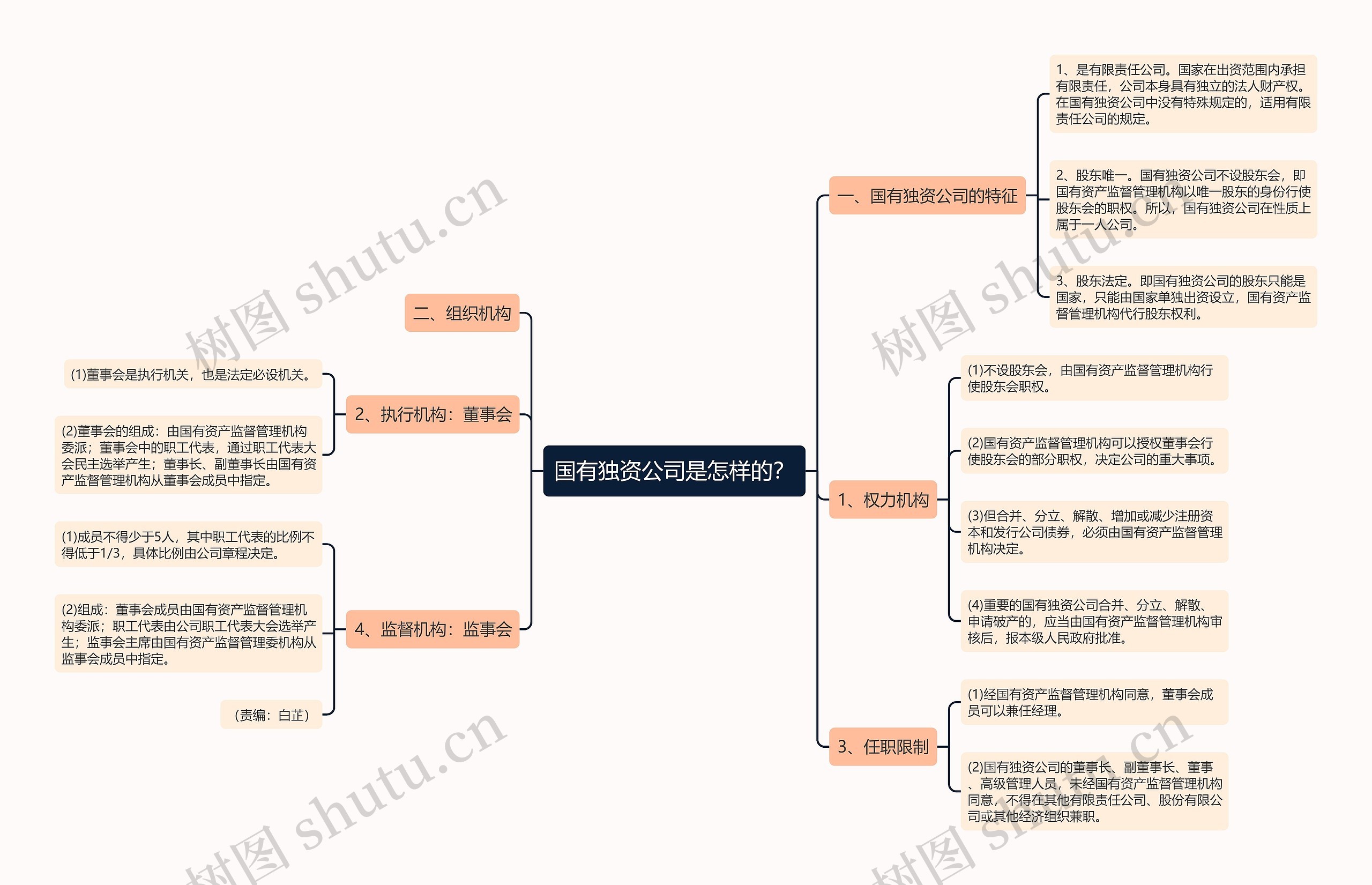 国有独资公司是怎样的？思维导图