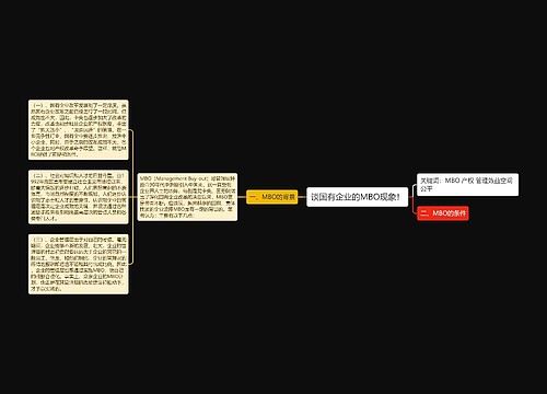 谈国有企业的MBO现象！
