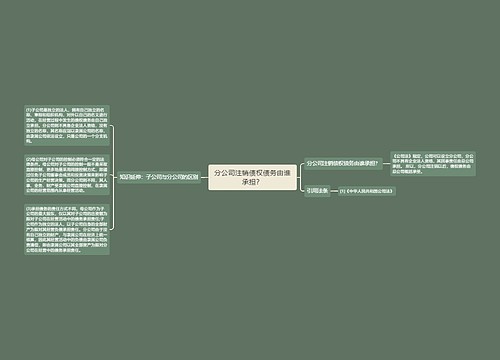 分公司注销债权债务由谁承担？