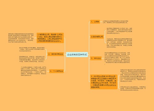 企业改制的五种形式