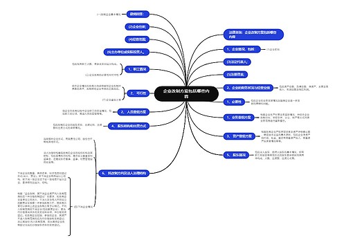 企业改制方案包括哪些内容