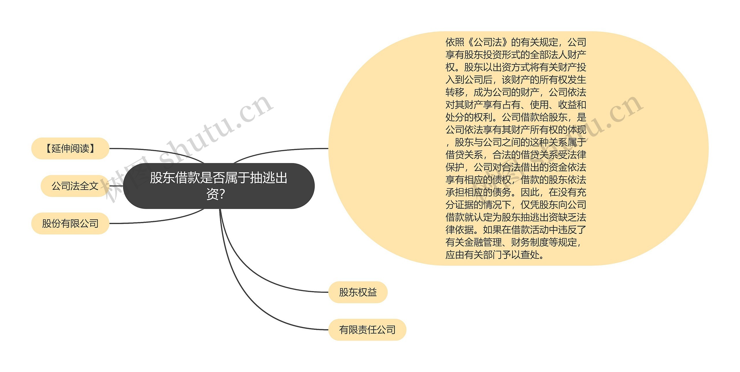 股东借款是否属于抽逃出资？思维导图