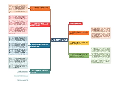 企业债权产生的原因